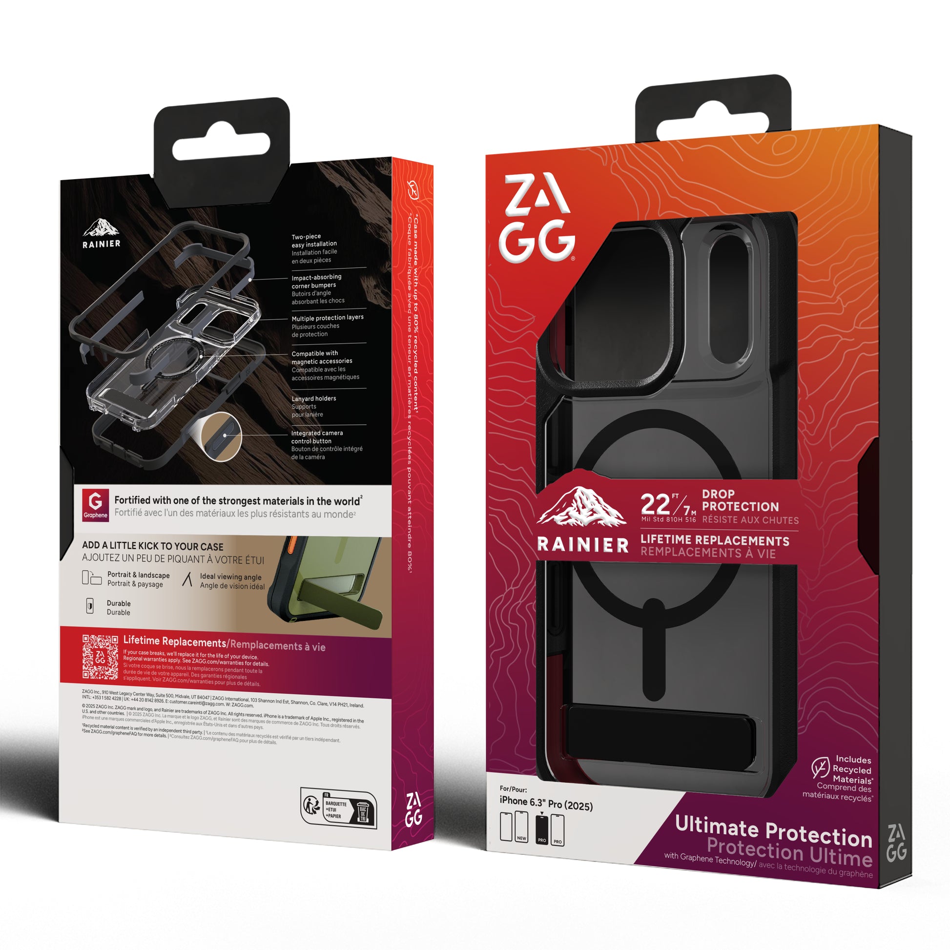 ZAGG Backcover Rainier Snap – für Apple iPhone 17 – smoke schwarz