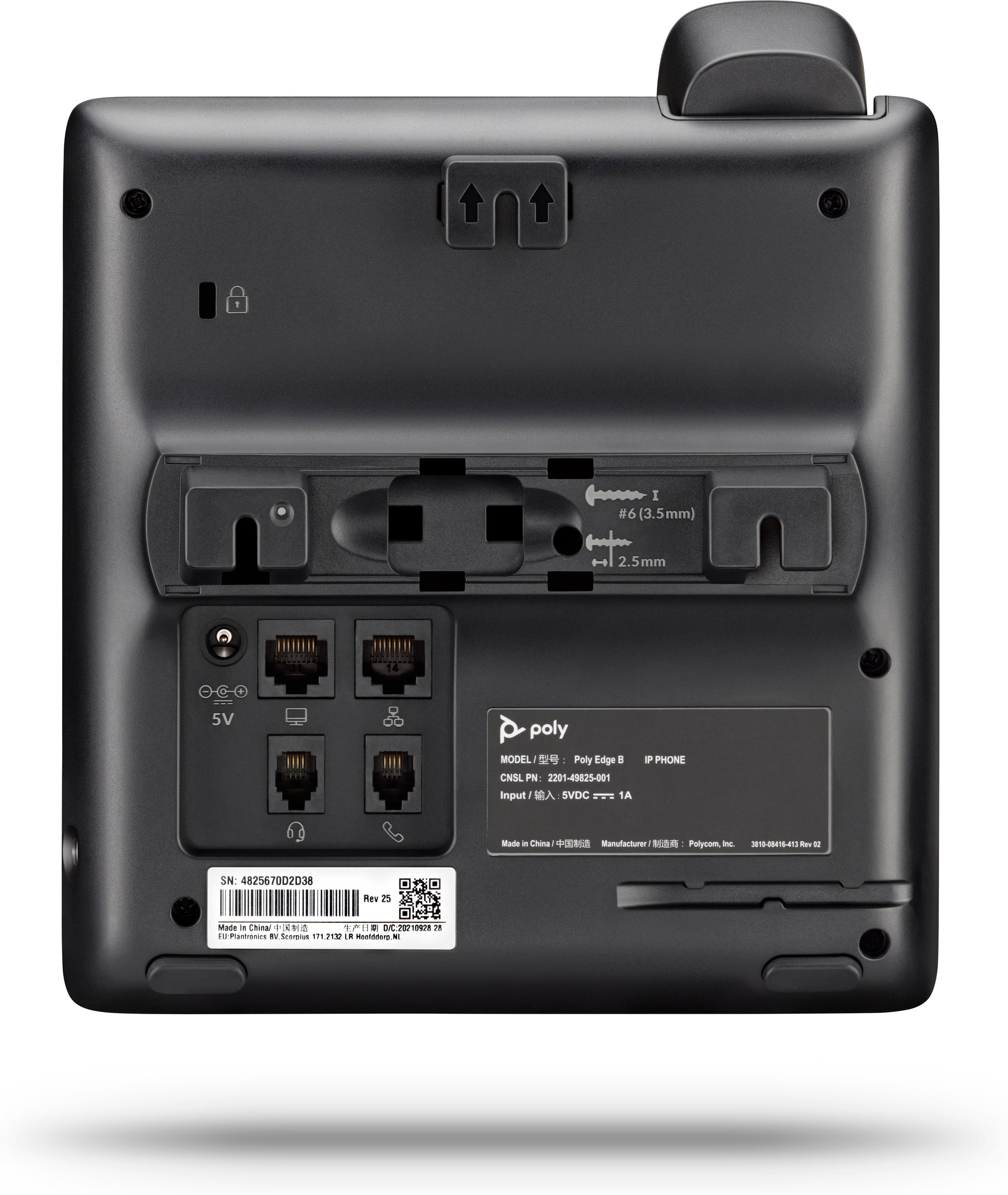 Poly Edge B30 – IP-Telefon, 16 SIP-Konten, 2,8", Gigabit, PoE, Schwarz