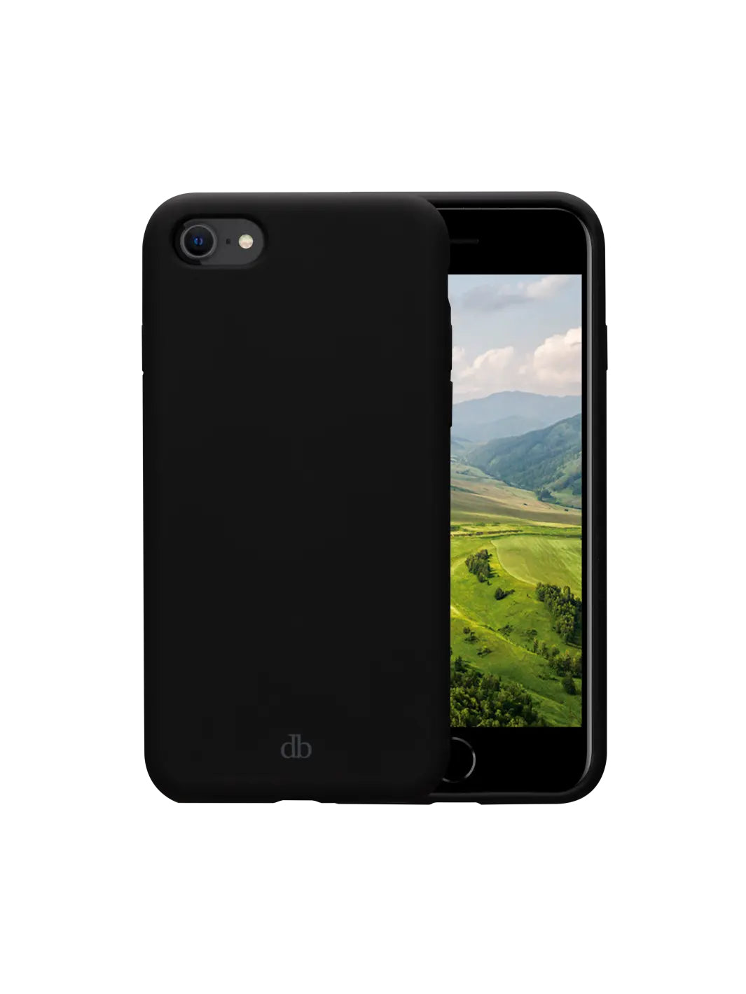 dbramante1928 Costa Rica Backcover – für Apple iPhone SE/8/7, Schwarz, Kabelloses Laden, GRS-zertifiziert