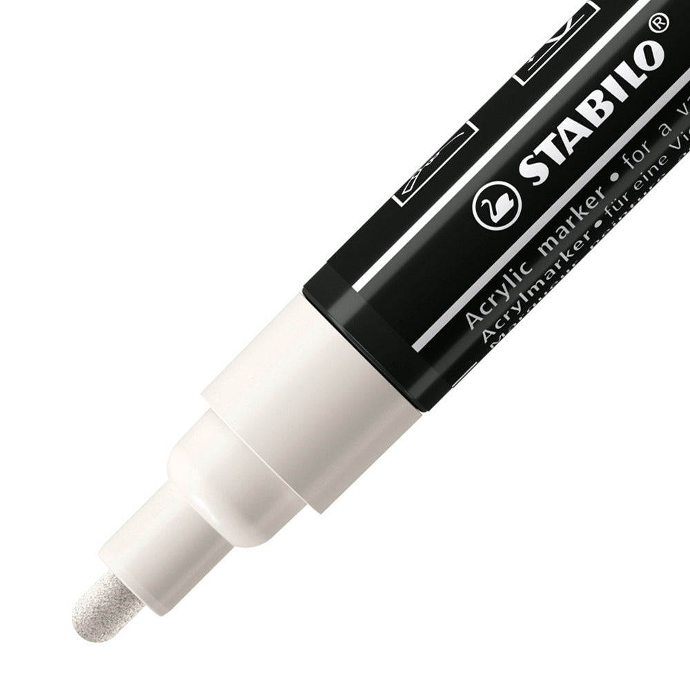 STABILO FREE Acryl T300 Acrylmarker – Rundspitze 2–3 mm – Candy, 5er-Set – für Stein