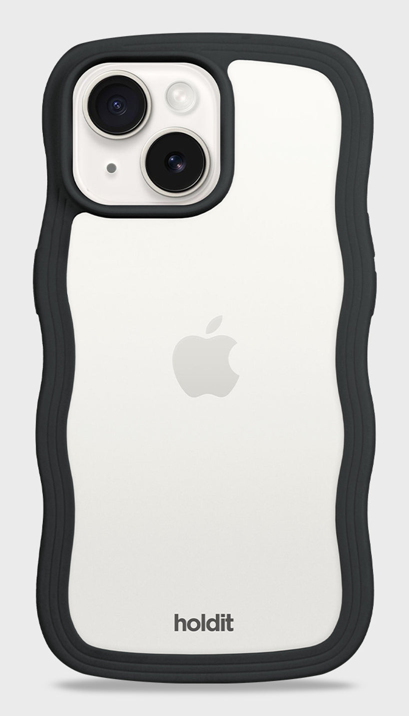HoldIt Backcover Wavy – für Apple iPhone 17 Pro Max – schwarz/transparent – TPU