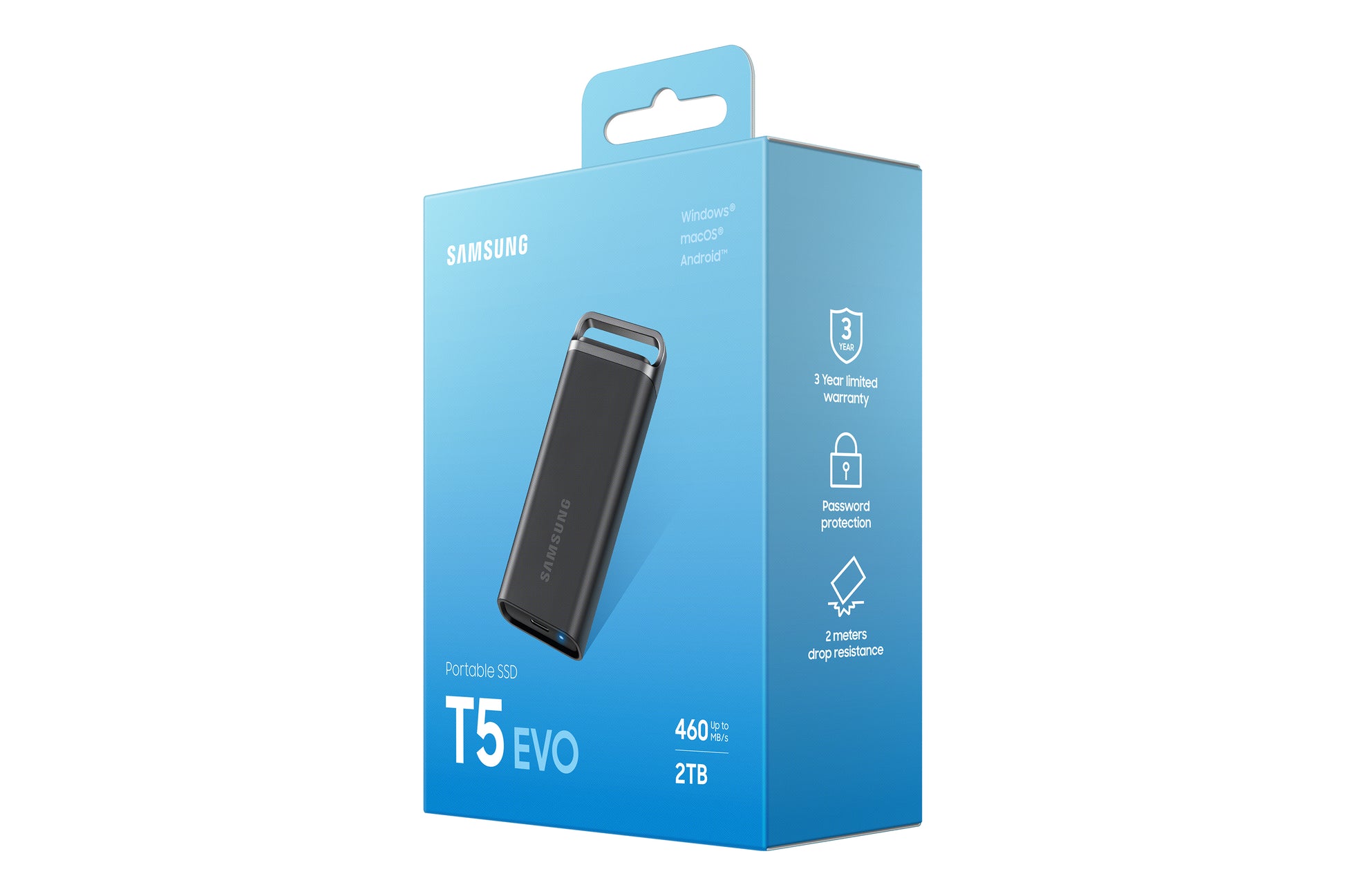 Samsung MU-PH2T0S Speichergerät – 2 TB, USB 3.2 Gen 1, Hardwareverschlüsselung