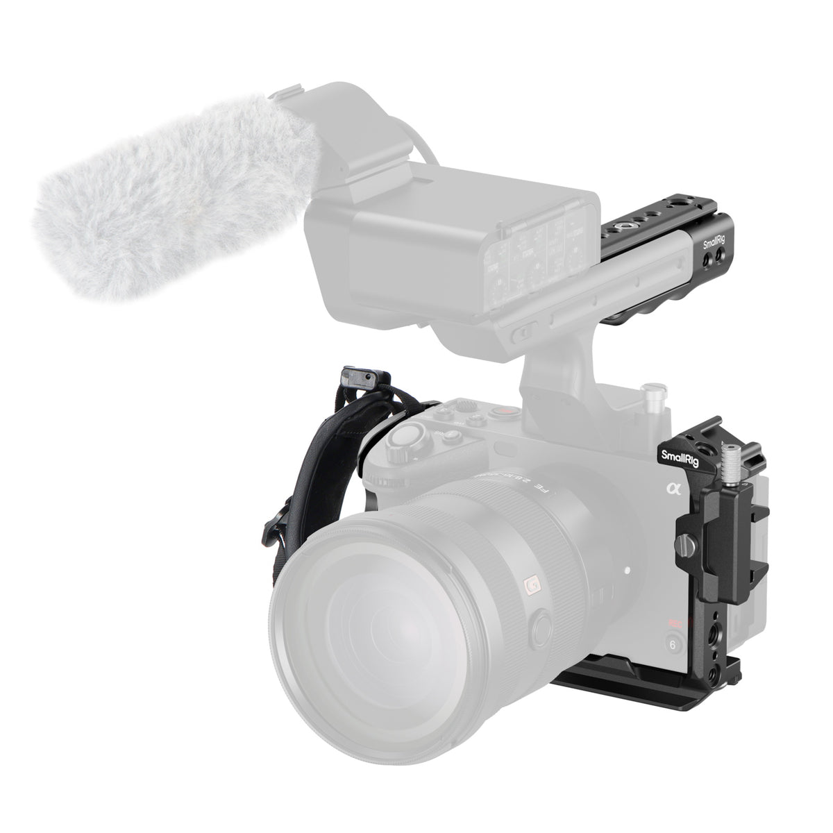 SmallRig 4184B Handheld-Cage – Schnellfreigabesystem, 1/4-20 & 3/8-16" Gewinde – für Sony FX3, FX30 – Schwarz