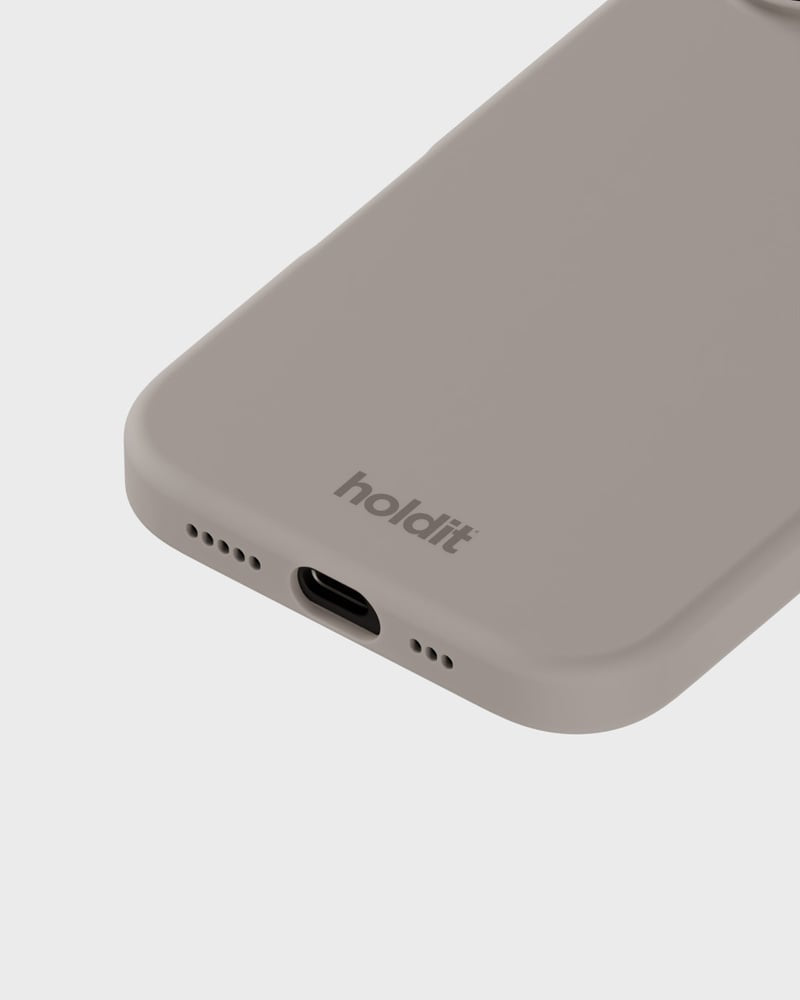 Holdit Backcover – für Apple iPhone 16, Silikon, Taupe