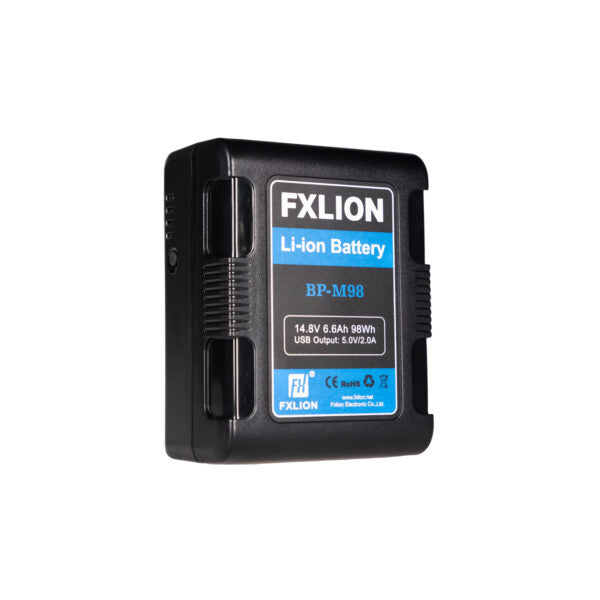 Fxlion Square BP-M98 V-Mount Akku – 6600 mAh (98 Wh), 14,8 V, 7 A – für Camcorder