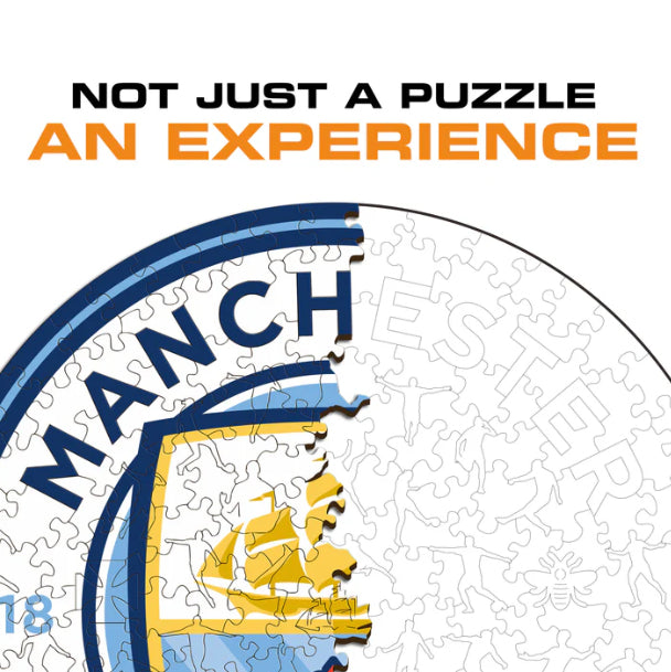 Iconic Puzzles Puzzle Man City FC Logo – 150 Teile – 25 × 25 cm – ab 10 J. – Holz, mehrfarbig