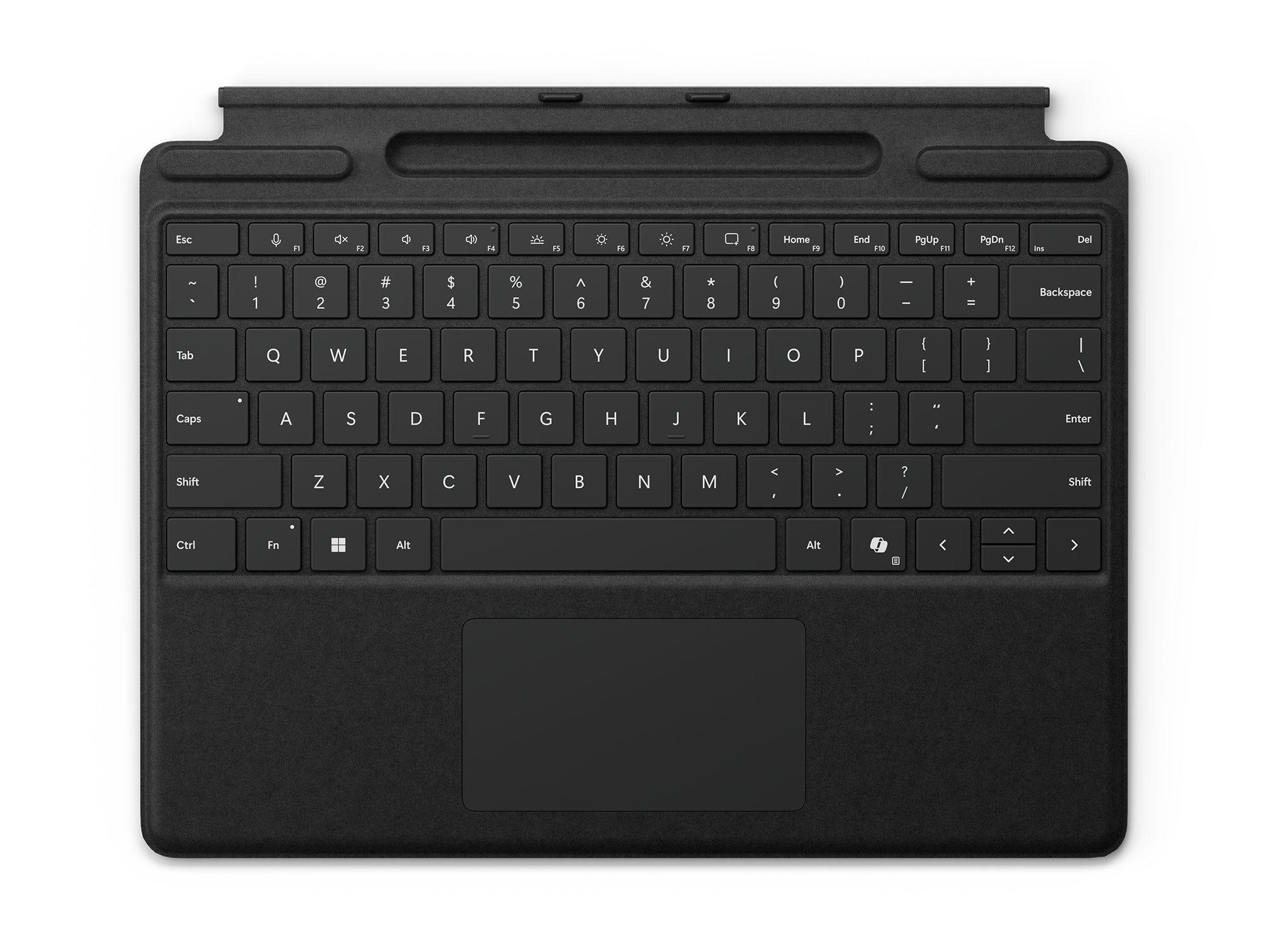 Microsoft Tastatur-Case für Surface Pro 8–11 – Andocken, QWERTY, mit Touchpad, Stifthalter – Schwarz