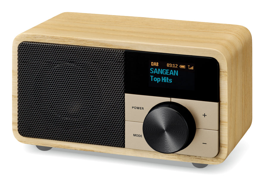 Sangean DDR-7 Natural Wood – DAB+/UKW-Tischradio, Bluetooth – Hellbraun
