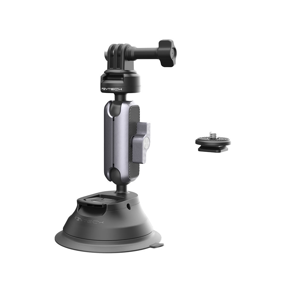 PGYTECH P-GM-223 CapLock Saugnapfhalterung – 360° Drehung, 1/4" Anschluss – für Universal – Silber