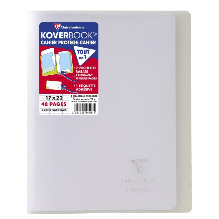 Clairefontaine Notizheft – 170 × 220 mm – 24 Blatt – 90 g/m² – Softcover, transparentes Cover, mehrfarbig, PEF