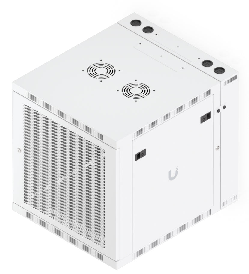 Ubiquiti UACC-Rack-12U-Wand-SW-P – 19" Wandverteiler 12U, abschliessbar, 600 × 703 × 639 mm, weiss, Stahl