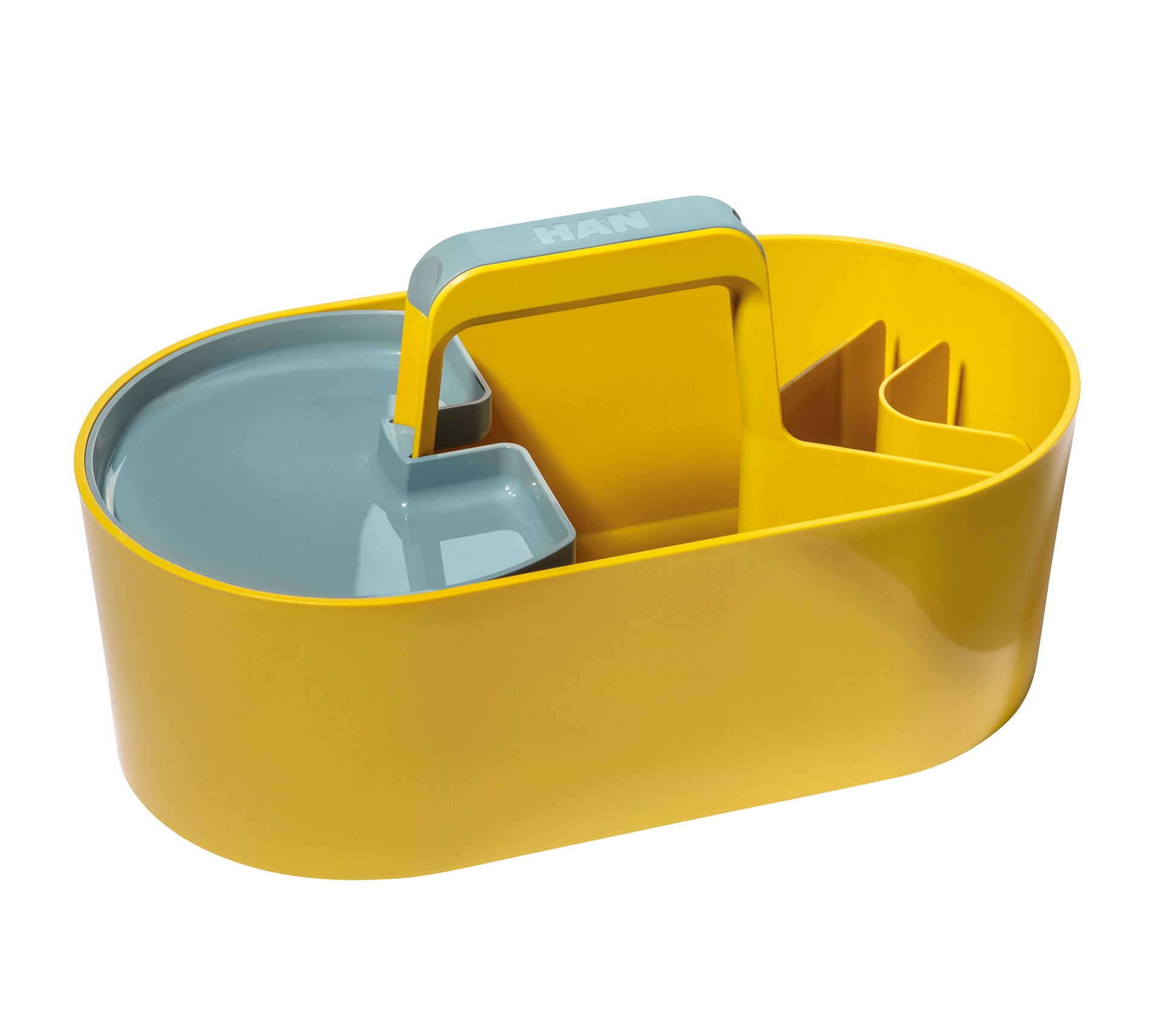 HAN Werkzeugkasten LOFT 1200-12 Aufbewahrungsbox – 10,5 l, mit Trennelement, Gelb, ABS, B 330 × H 175 × T 180 mm