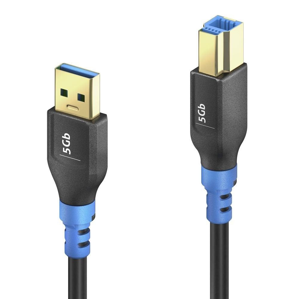 PureLink USB-Kabel, USB-A zu USB-B, 1 m, USB 3, Lade-/Datenkabel