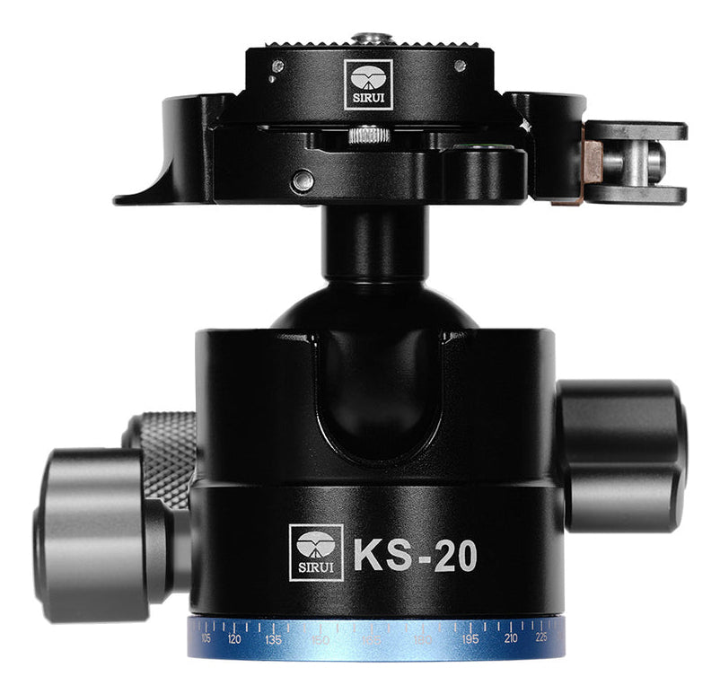 Sirui KS-20 Kugelkopf – 18 kg Traglast, 360° Panorama, Arca-Schnellwechselplatte TY-55KS, 3/8"