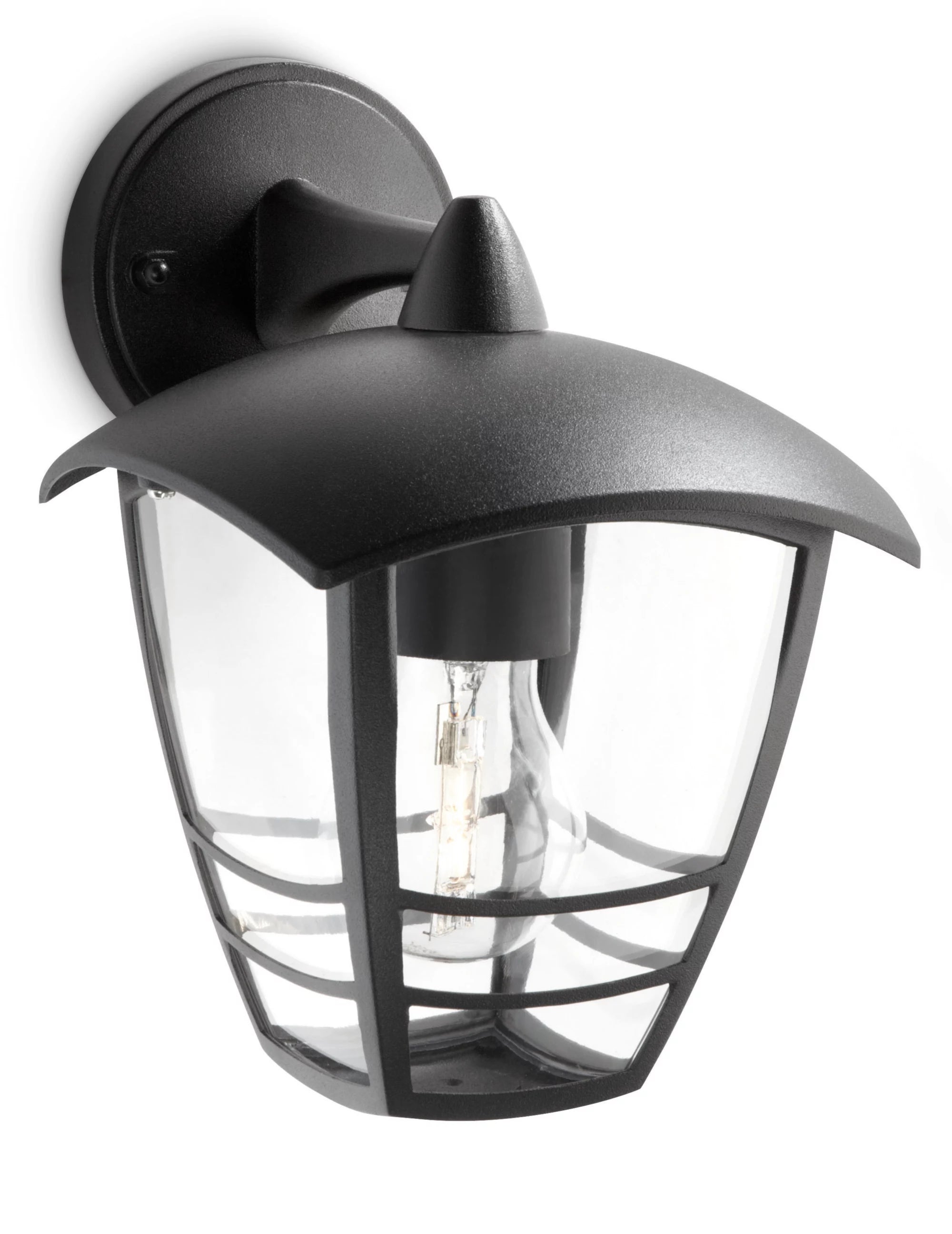 Philips by Signify Philips Aussenwandleuchte – 30 × 30,3 cm – 60 W – IP44 – Netzbetrieb, dimmbar – Schwarz – Aluminium