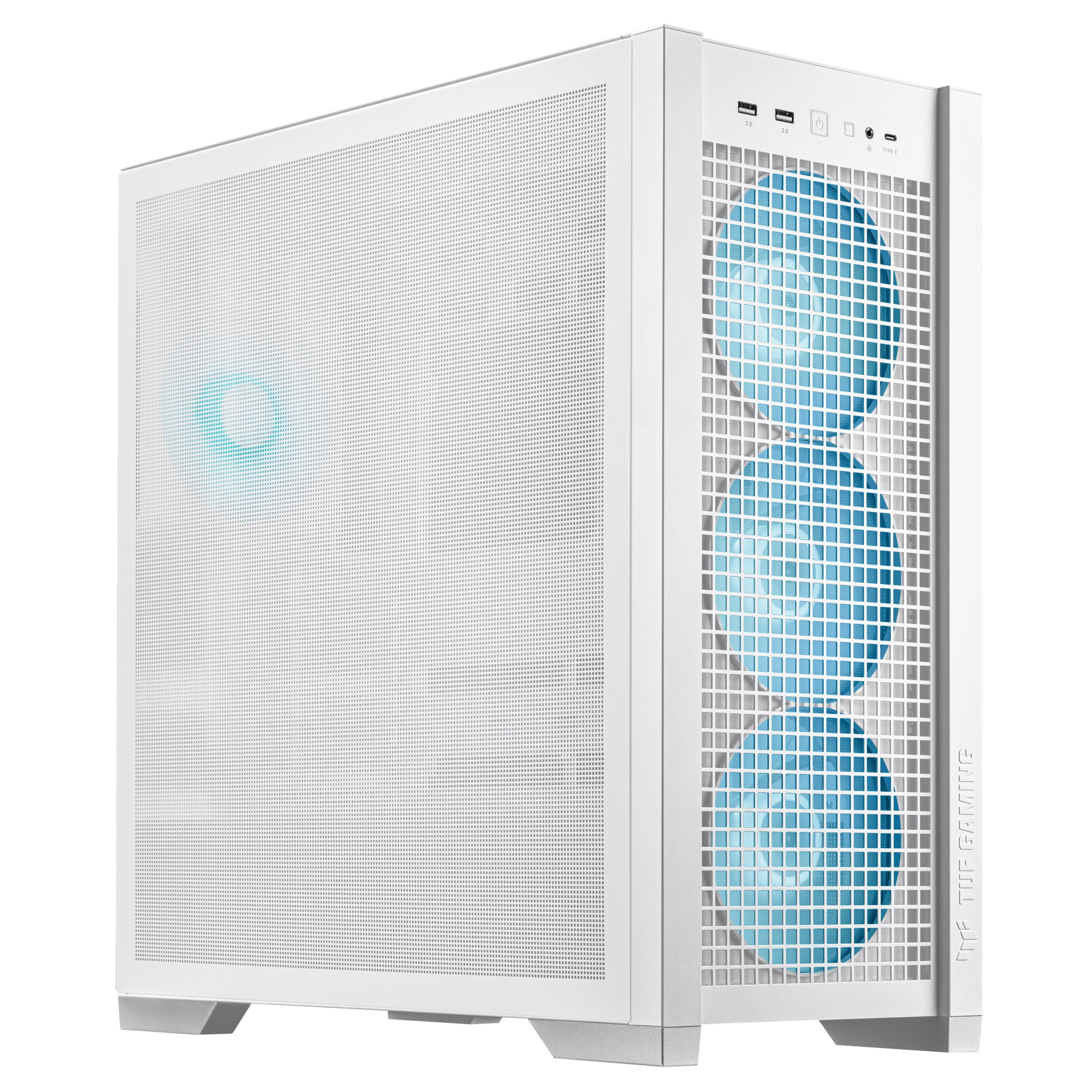 ASUS TUF Gaming GT302 ARGB – PC-Gehäuse – Weiss, EATX/ATX/mATX/Mini-ITX, 3×140 mm Front, Seitenfenster