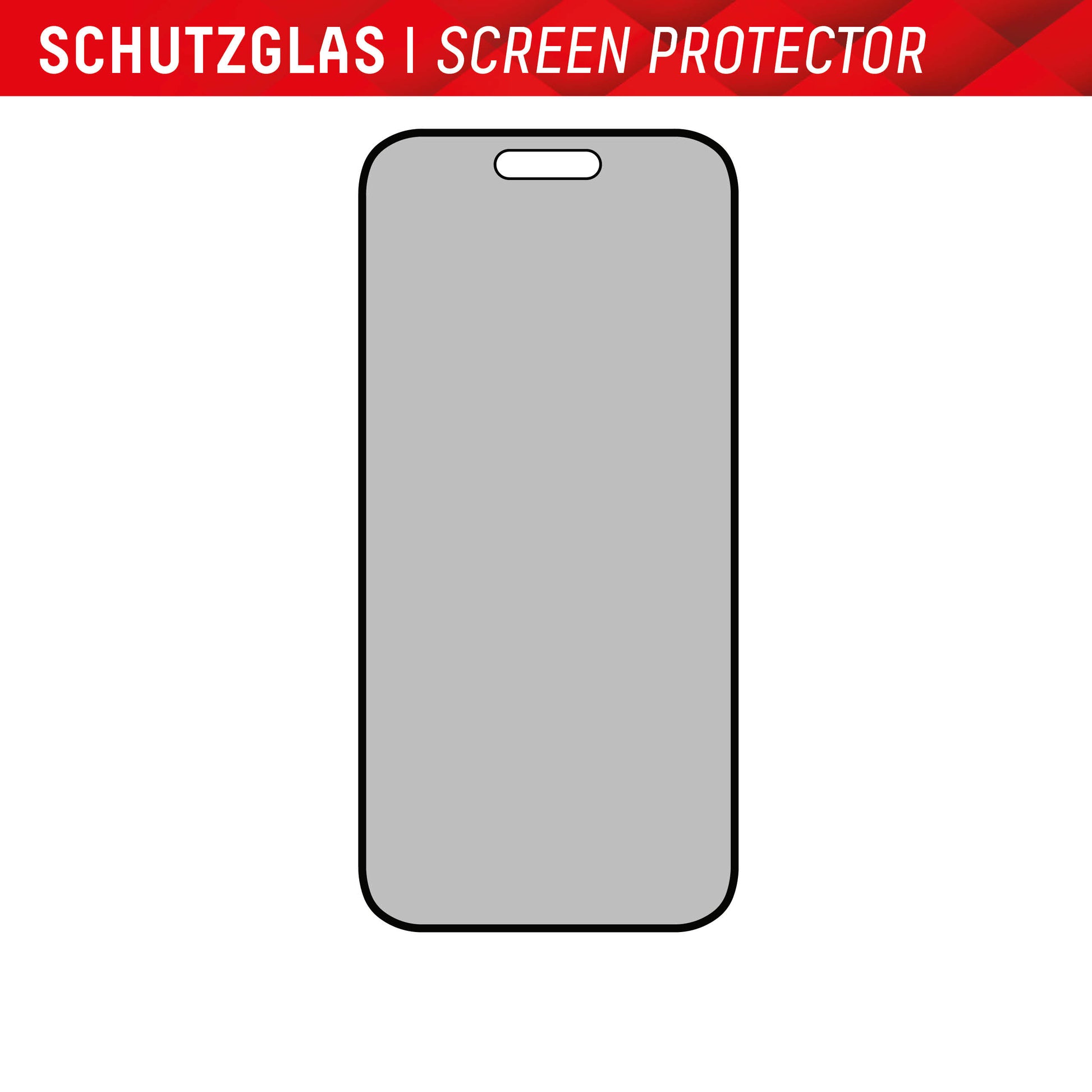EVI Bildschirmschutzfolie – Displex Privacy Glass, Private Filterungsfunktion, iPhone 15/15 Pro