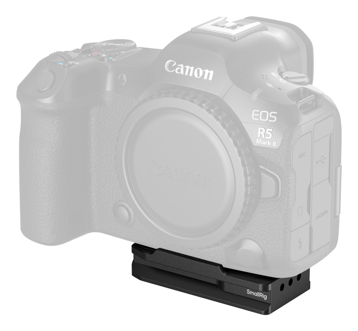 SmallRig MD5424 Arca-Swiss-Platte – 76 × 40 × 18 mm, 1/4"-20 – für Canon EOS R5, R5 C, R5 Mark II und andere – Schw