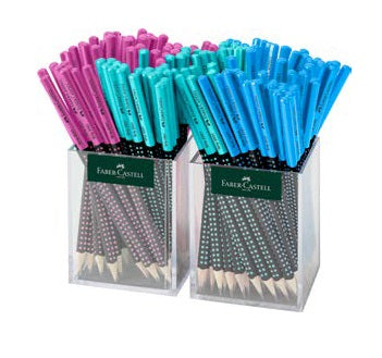 Faber-Castell Grip 2001 Bleistift, Dreikant, Grip-Zone, Mine Ø 2,0 mm, farbig sortiert – 144er-Set