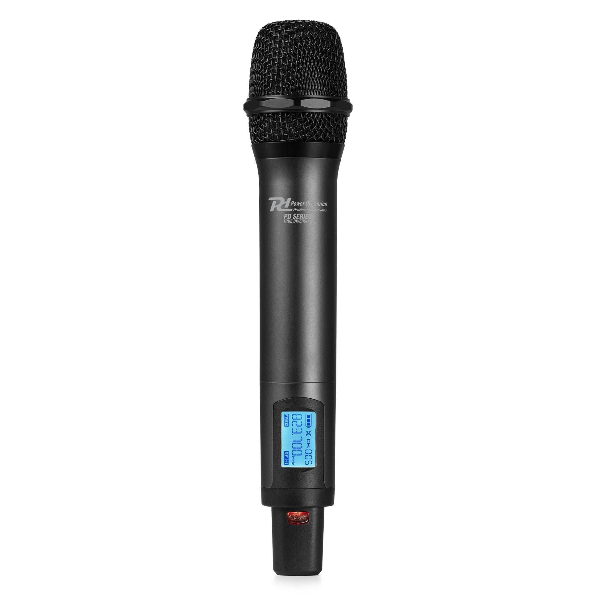 Power Dynamics PD210 Bühnenmikrofon-Set – XLR, 6,3 mm Klinke, Kabellos (UHF), Niere, 40–17'000 Hz, Schwarz