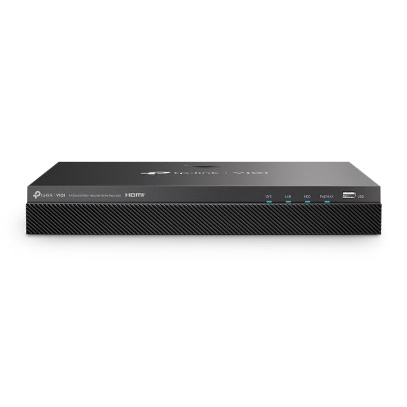 TP-Link VIGI NVR2008H-8MP NVR – 8 Kanäle, PoE, 2 Laufwerksschächte, für ONVIF