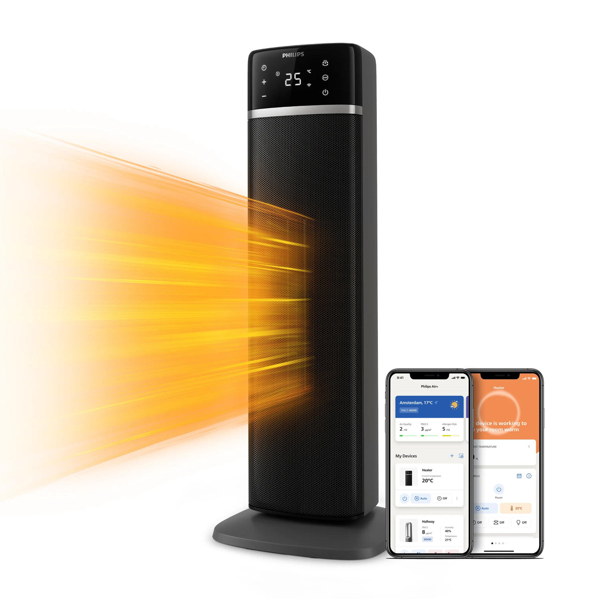 Philips Heizlüfter CX5120/11 – 2000 W, bis 20m², WLAN, App-Steuerung, 55 dB