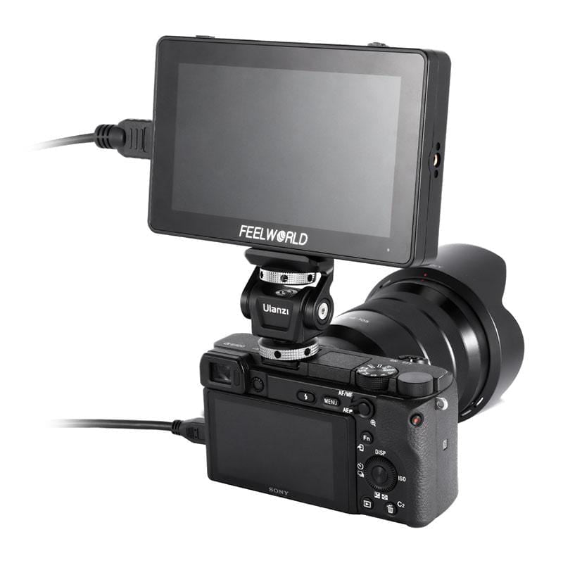 Ulanzi U150 Universal Monitor-Halter – mit Cold-Shoe – für LCD-Monitore, DSLR, Videorigs u. a. – Schwarz