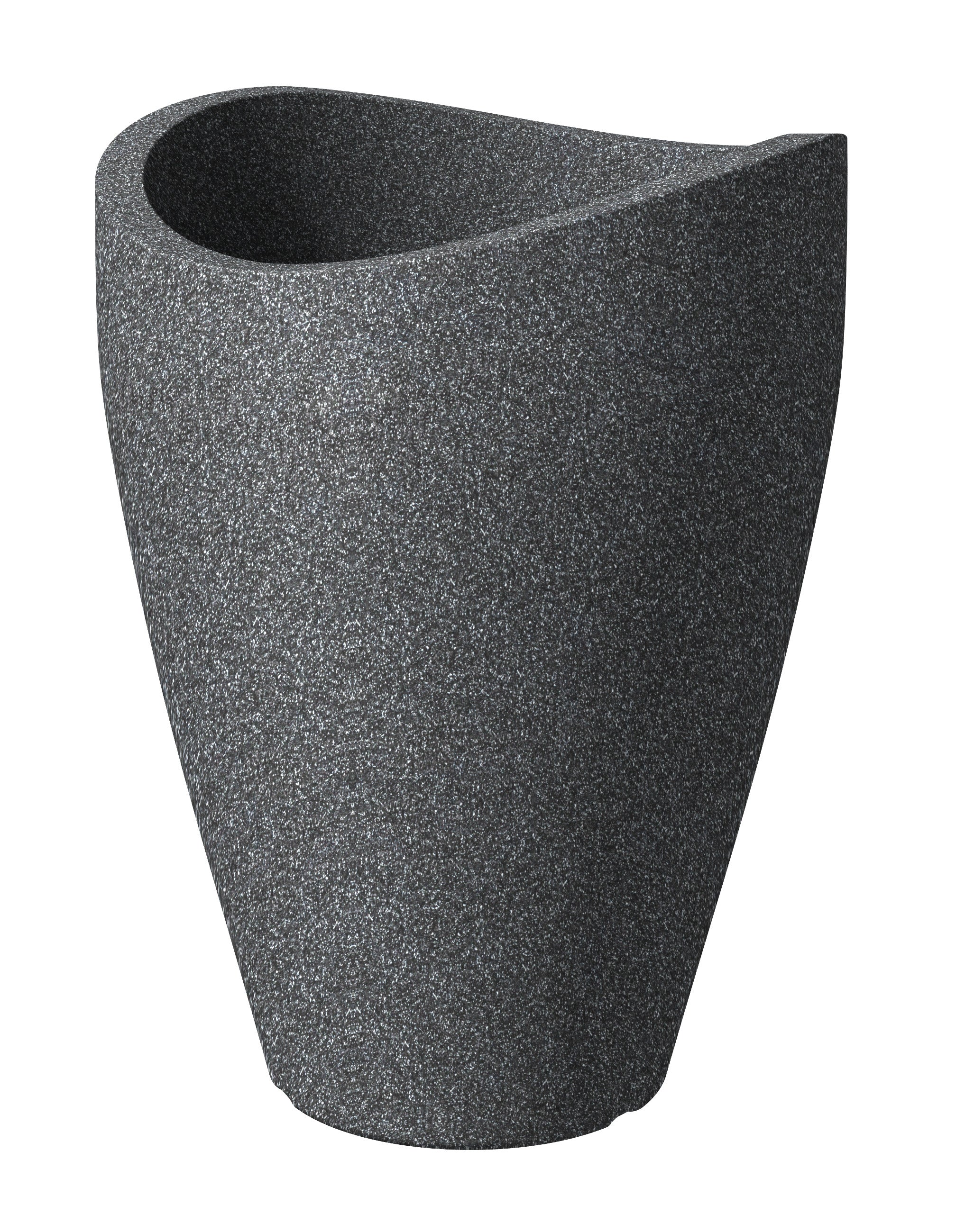Scheurich Topfpflanzer – Ø 51 × 67 cm – Kunststoff, schwarz/granit