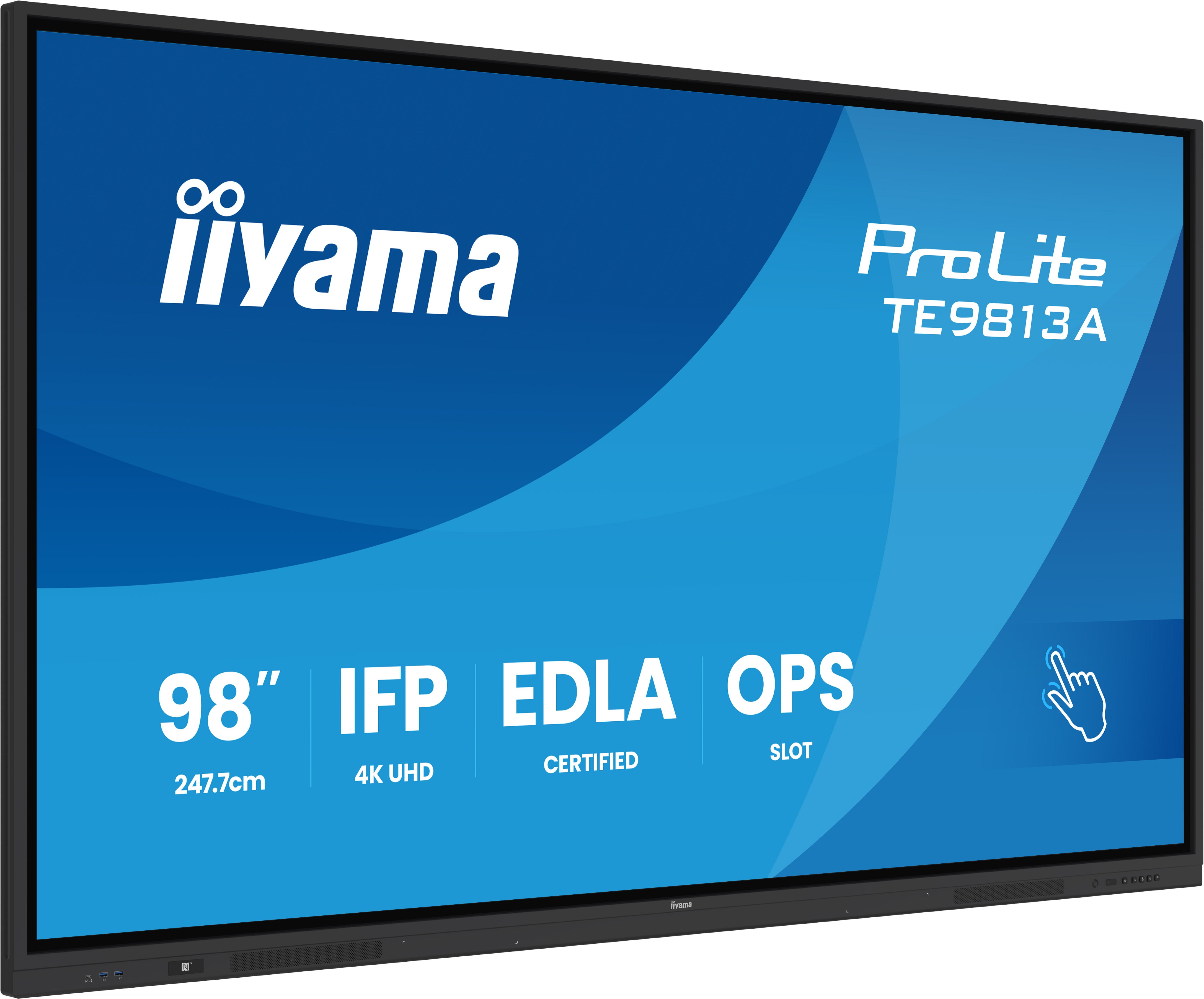 iiyama TE9813A-B1AG – Interaktives Touch-Display, 98", Ultra HD 4K, 450 cd/m²
