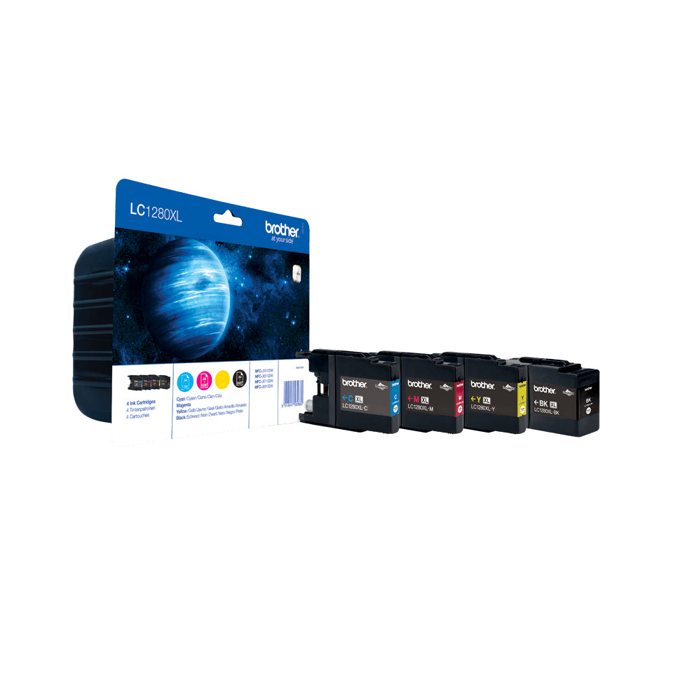 Brother Tintenpatronen-Multipack LC-1280VA, CMYK, High Yield, Original – für MFC-J6510DW
