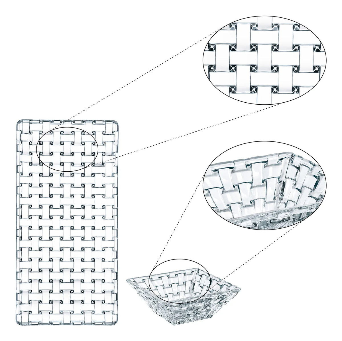Nachtmann Servierset – 3-teiliges Set, 320 ml, Ø 28,0 cm, Kristallglas, Transparent, spülmaschinenfest