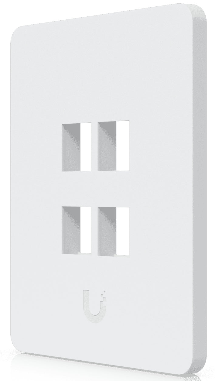 Ubiquiti Keystone-Modul RJ45, 4×RJ-45, 4er-Pack, Schrauben enthalten, Wandmontage, 118×88×9,6 mm – Weiss