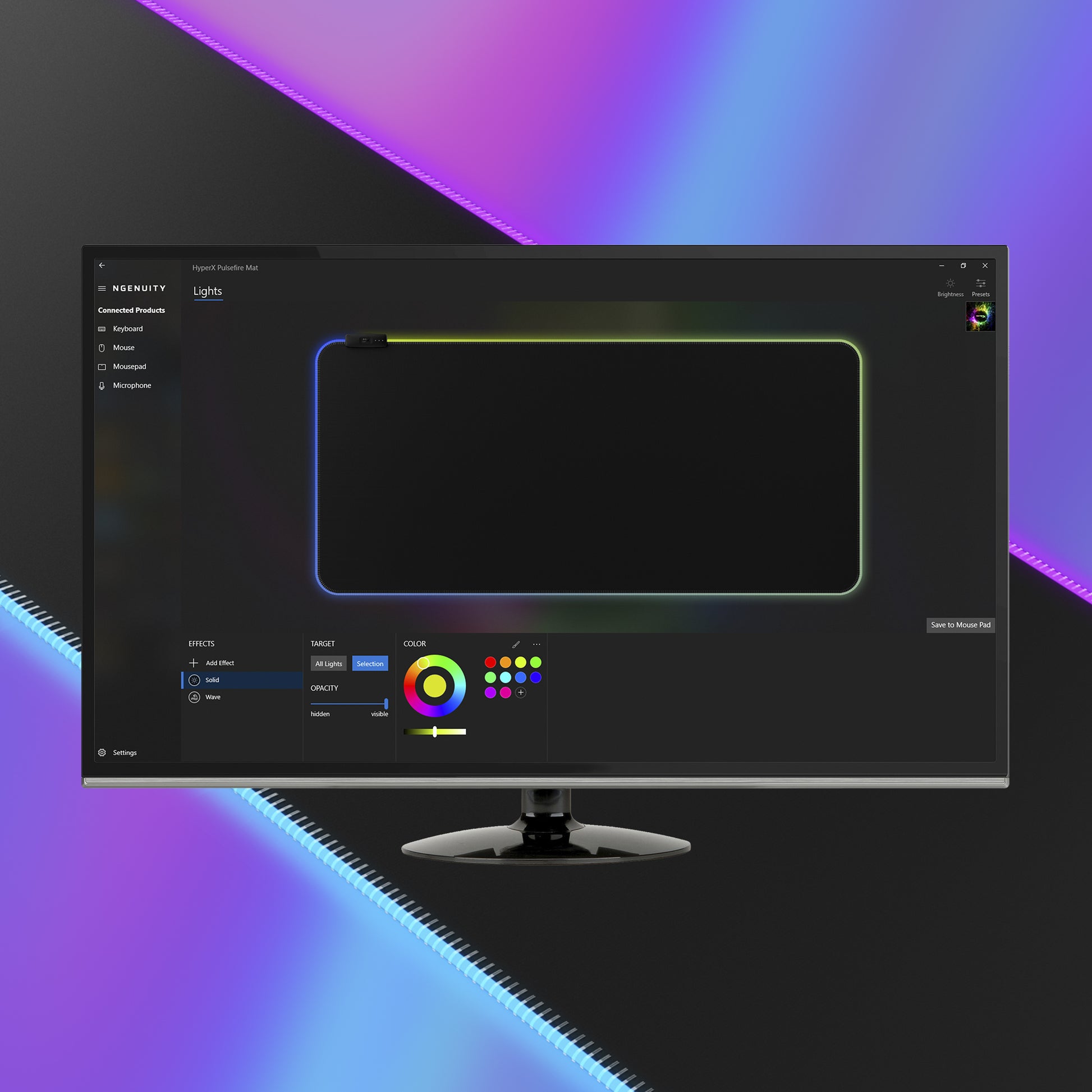 HyperX Pulsefire Mat XL – Gaming-Mauspad – 900 × 420 mm, Stoff/Gummi, Schwarz