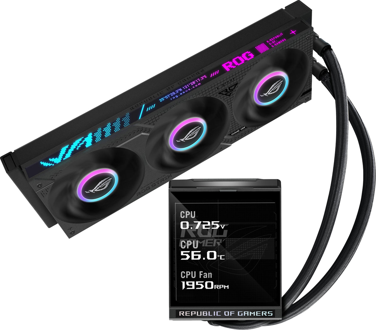 ASUS ROG STRIX LC IV 360 – Flüssigkeitskühler – 360 mm, 3×120 mm, IPS LCD, ARGB, für LGA 1700, AM4, AM5 und andere