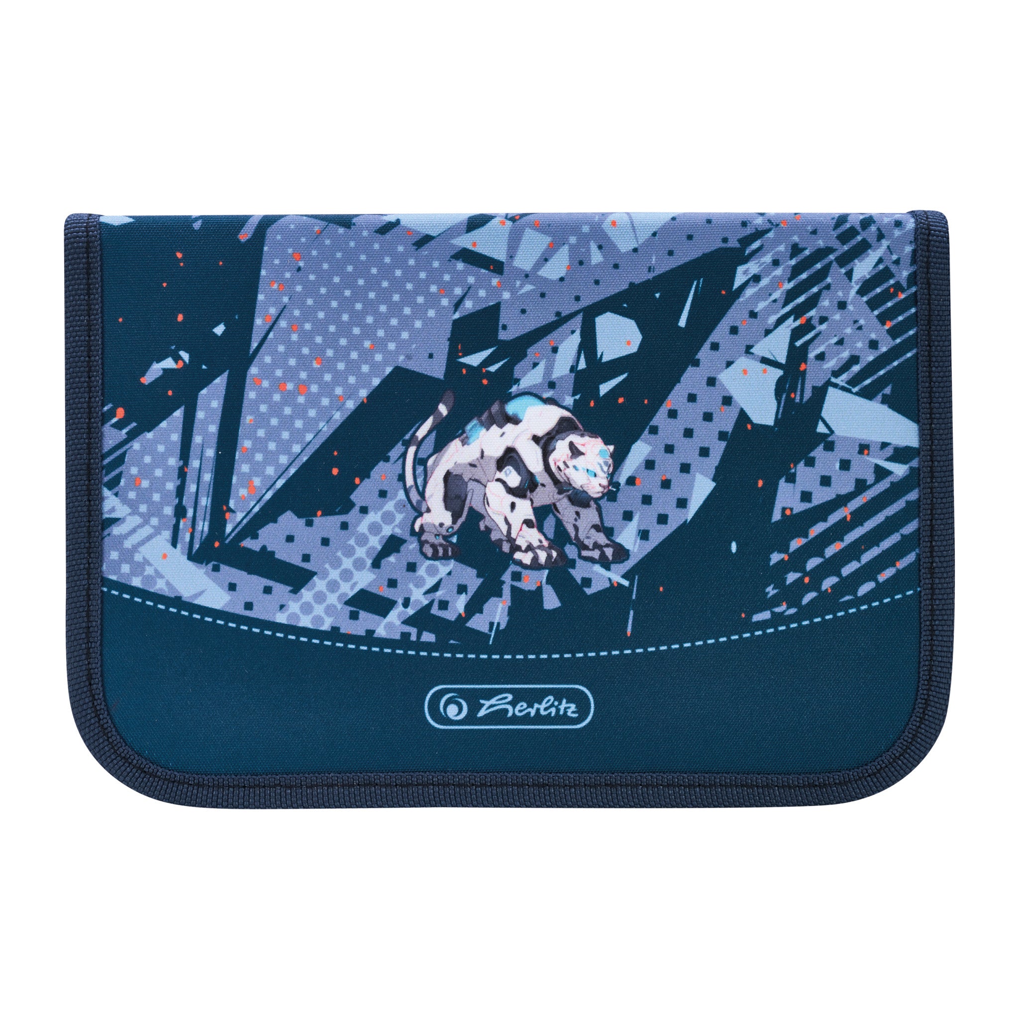 Herlitz Schüleretui, gefüllt (31-teilig), blau, dunkelblau, Polyester, 20,5 × 14 × 3,8 cm