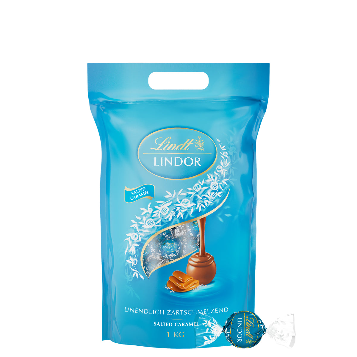 Lindt LINDOR Pralinés – gesalzenes Karamell – 80 Stück