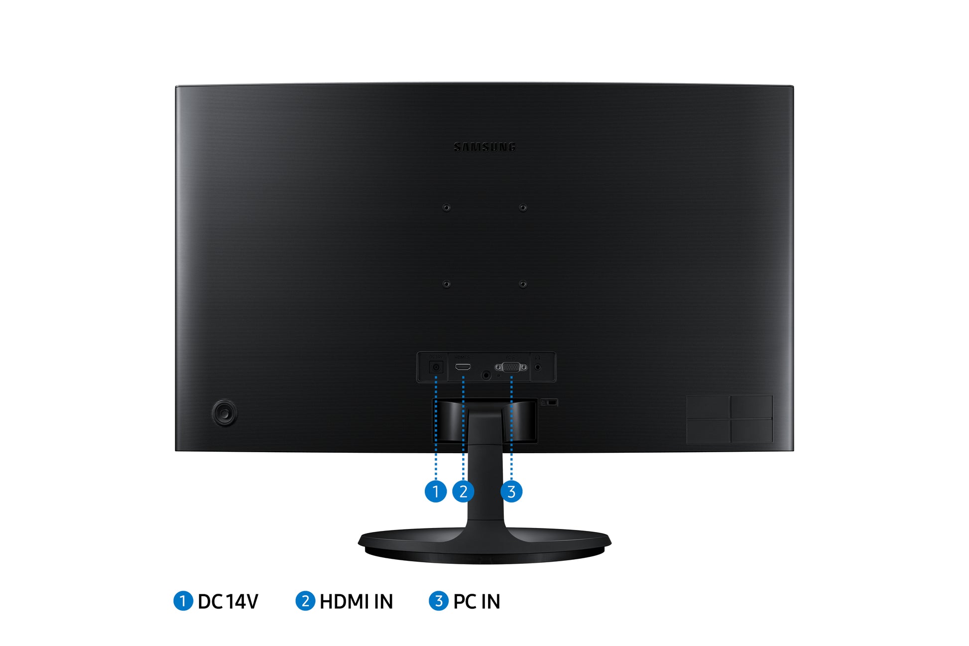 Samsung S24C364Eau – Monitor, 24" 1920 × 1080 (Full HD), VA, 75 Hz, 250 cd/m², VESA 75 × 75, Schwarz