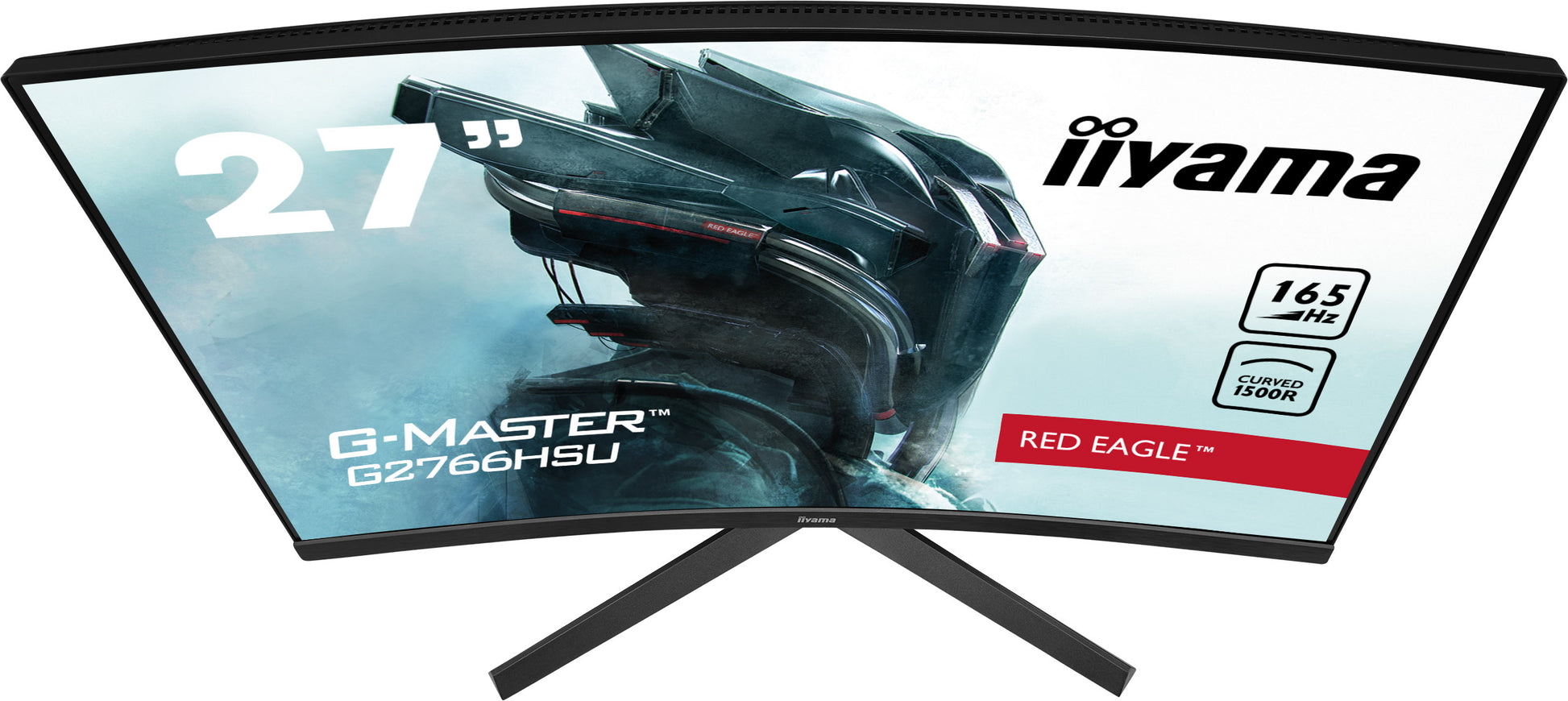 iiyama G2766HSU-B1 – Monitor, 27", VA, 165 Hz, 250 cd/m², Gebogen, VESA 100 × 100, Schwarz