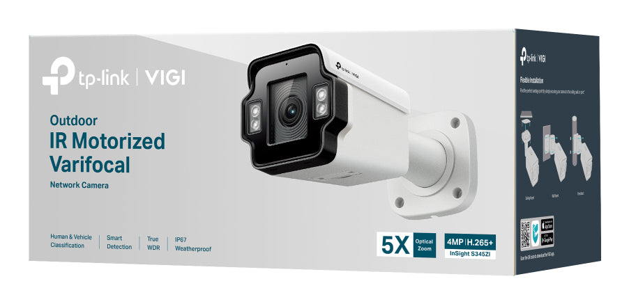 TP-Link VIGI InSight S345ZI Netzwerkkamera – 4 MP, PoE, IP67, Weiss