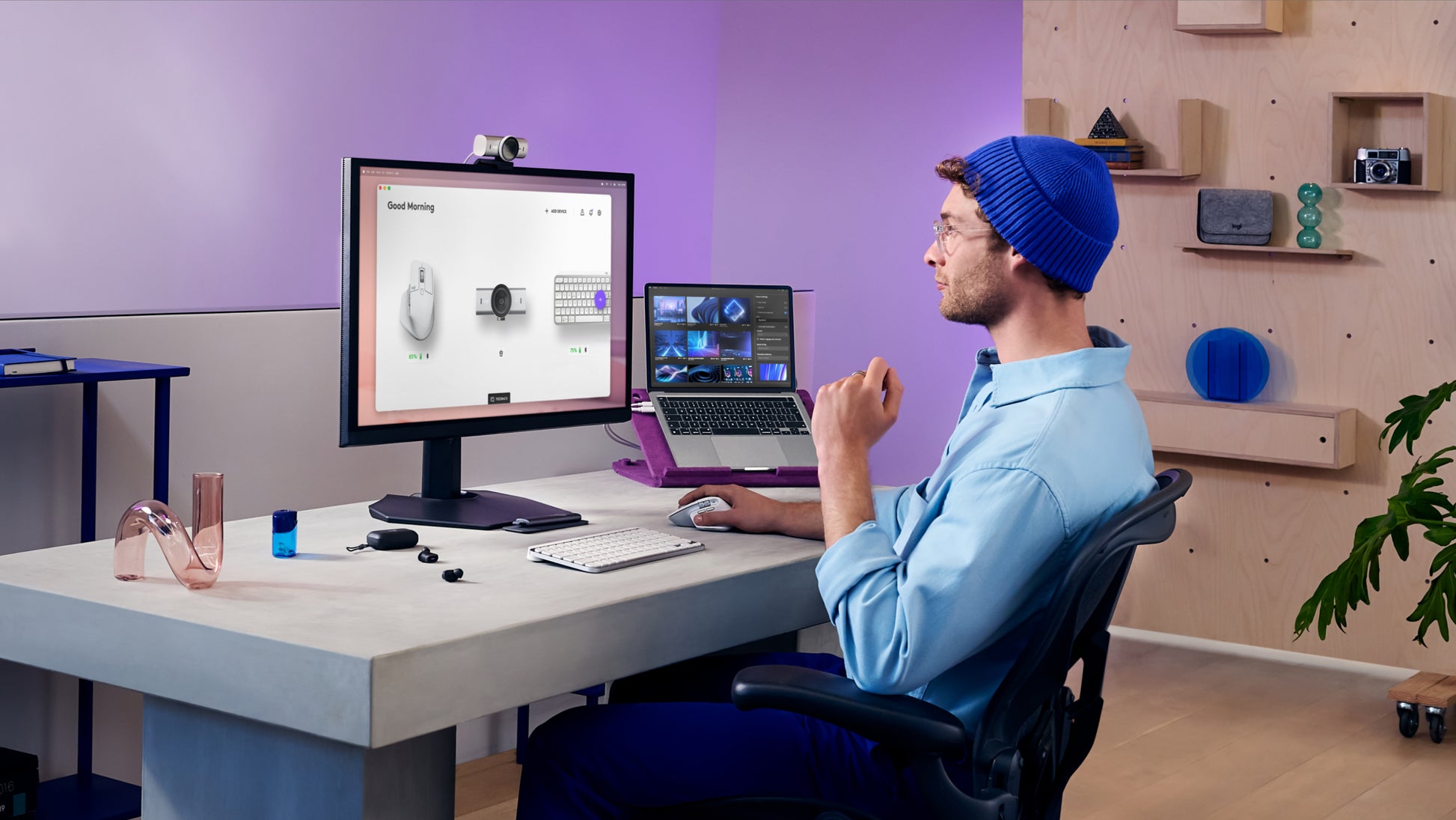 Logitech MX Master 3S Perform Blassgraue Maus – kabellos