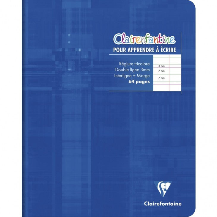 Clairefontaine Schulheft – 170 × 220 mm – 3 mm liniert – 32 Blatt – gebunden, Marge, PEFC