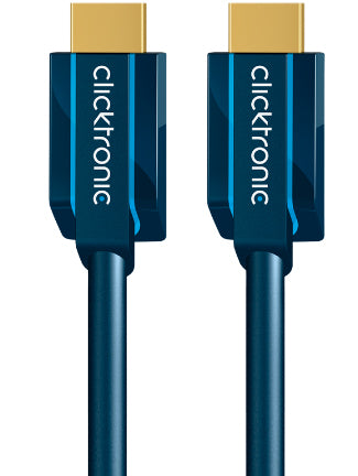 ClickTronic HDMI Kabel HDMI 2.0 4K 60 Hz – 3 m – Ethernet – Blau – für TV, Monitor, Spielekonsole