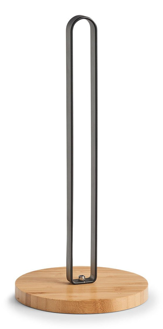 Zeller Present Küchenrollenhalter Bambus/Edelstahl, Ø 15 × 31,8 cm