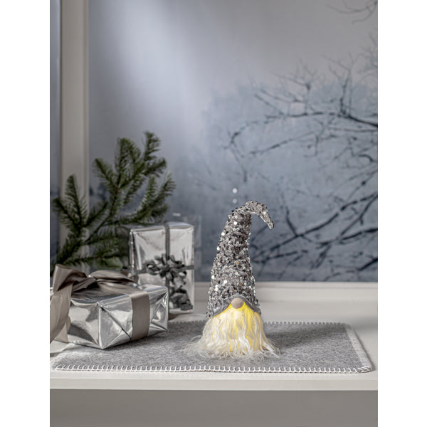 Star Trading Dekorationsfigur Joylight – 32 × 8 × 8 cm, 0,14 W, warmweiss, batteriebetrieben, 3× AAA, silber