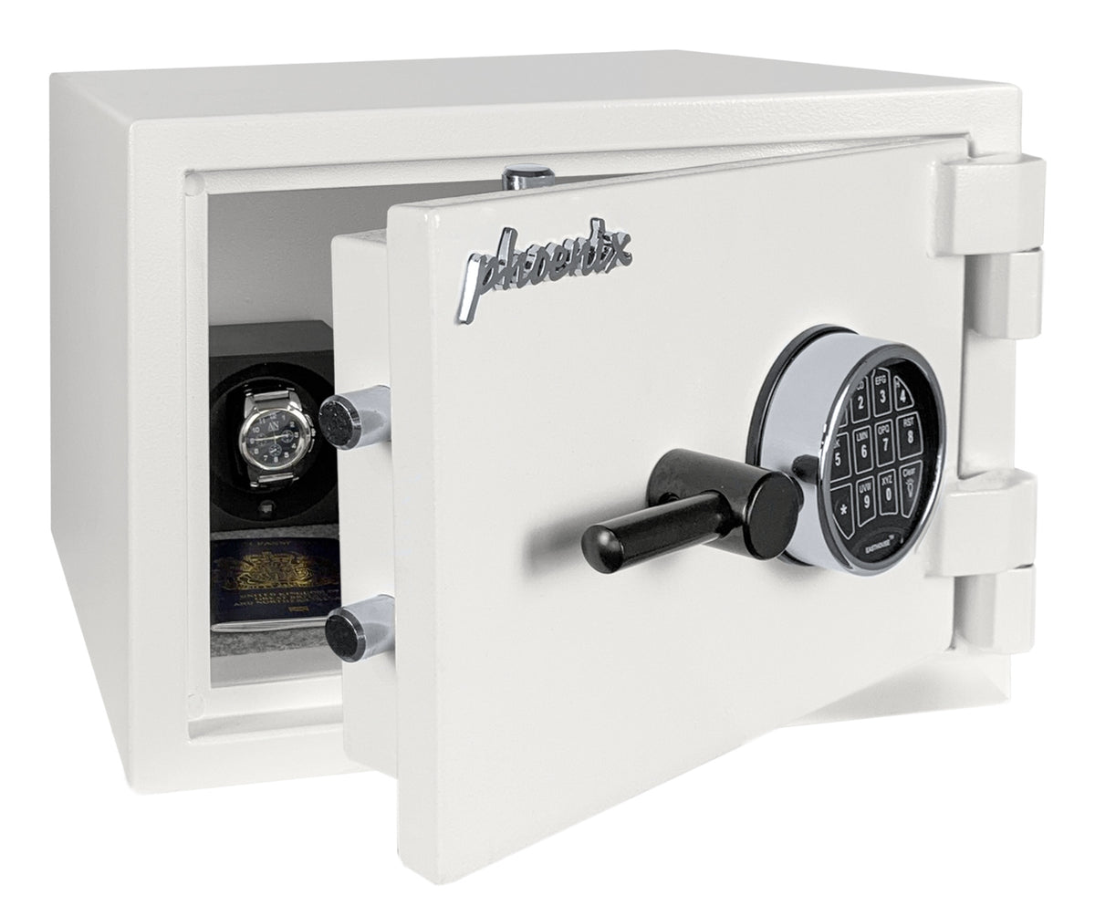 Phoenix Safe Co. Phoenix Tresor Fortress SS1452E – Elektronikschloss – 22 l – Bodenmontage – Weiss