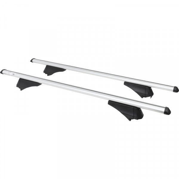 Fischer CrossLine XL Relingträger für Dachmontage – Zuladung 75 kg, 131 cm – Schwarz, Aluminium – 2 Stk