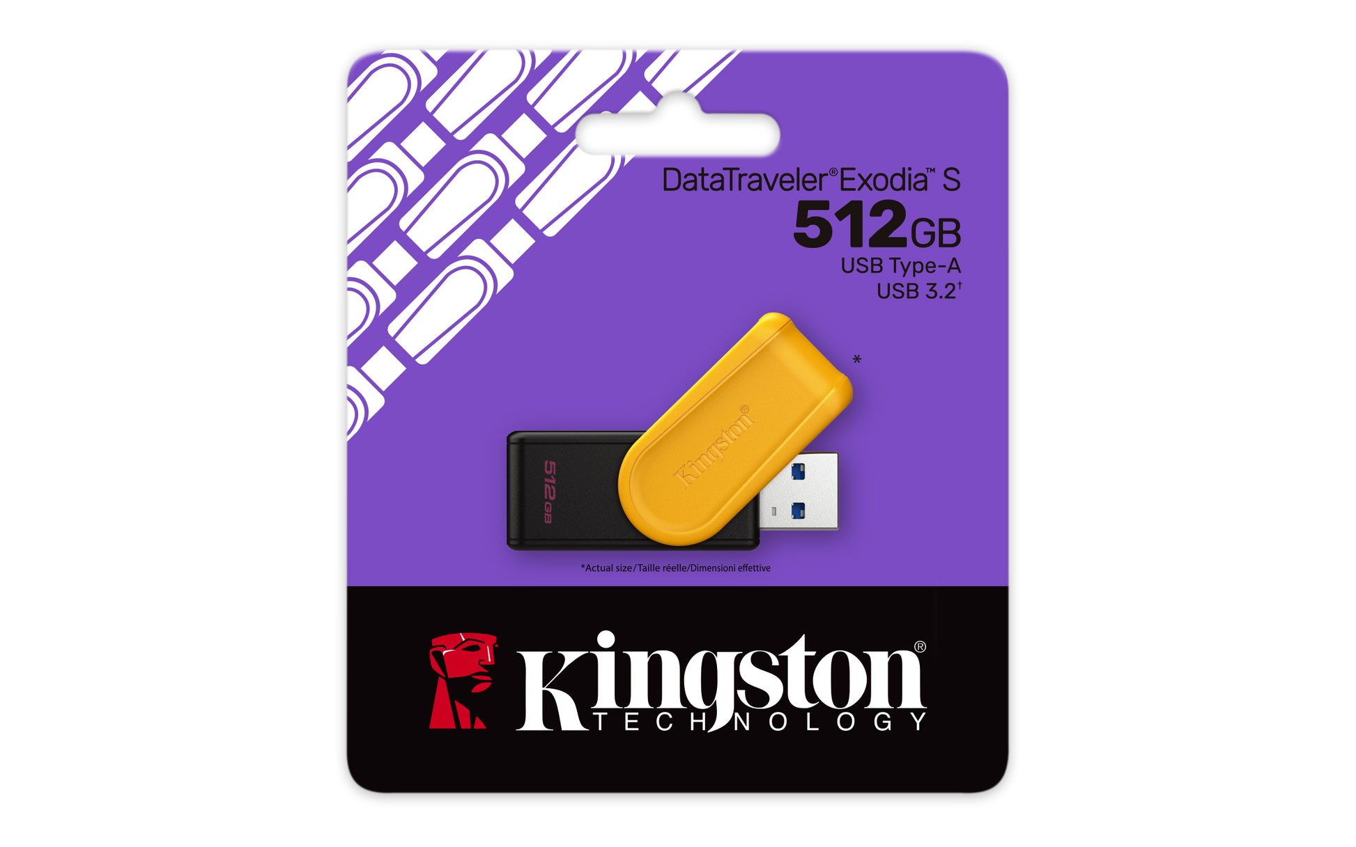 Kingston Technology Kingston Exodia DT S USB-Stick – 512 GB, USB 3.2 Gen 1, Schwarz/Gelb