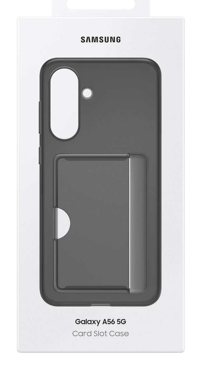 Samsung Backcover – für Samsung Galaxy A56 5G – schwarz – Silikon – mit Kartenfach