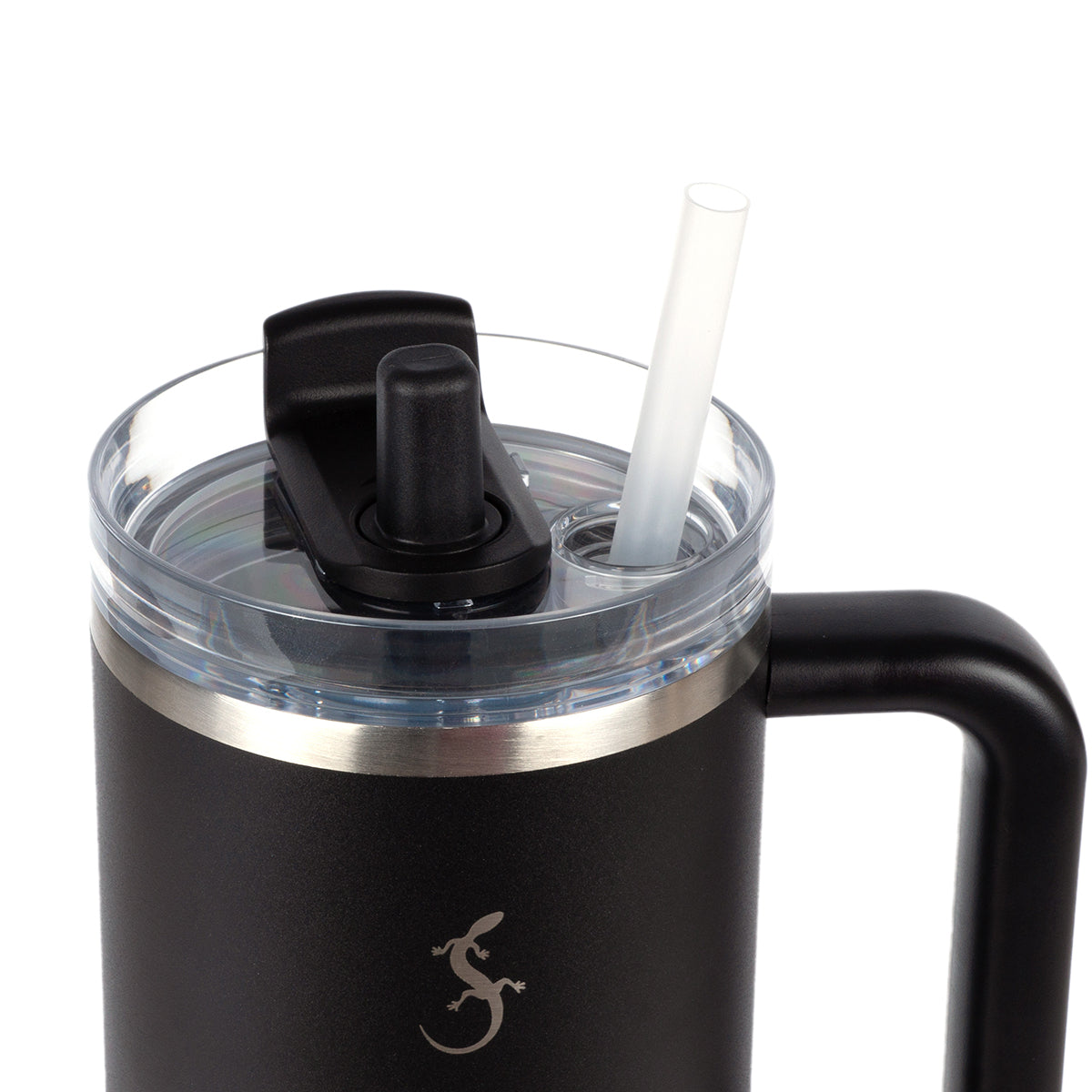 Lurch Big Cup Thermobecher 1,2 l – doppelwandig 8 h heiss/12 h kalt, Kunststoff (innen Edelstahl), schwarz