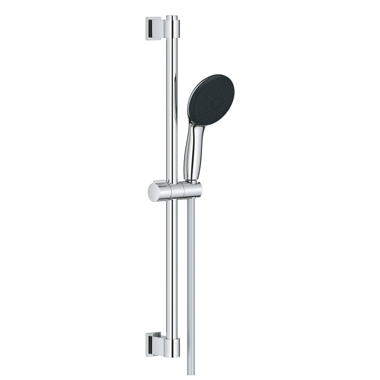 GROHE Badebatterie Vitalio Start 110 – 175 cm Schlauch, Kunststoff, Chrom